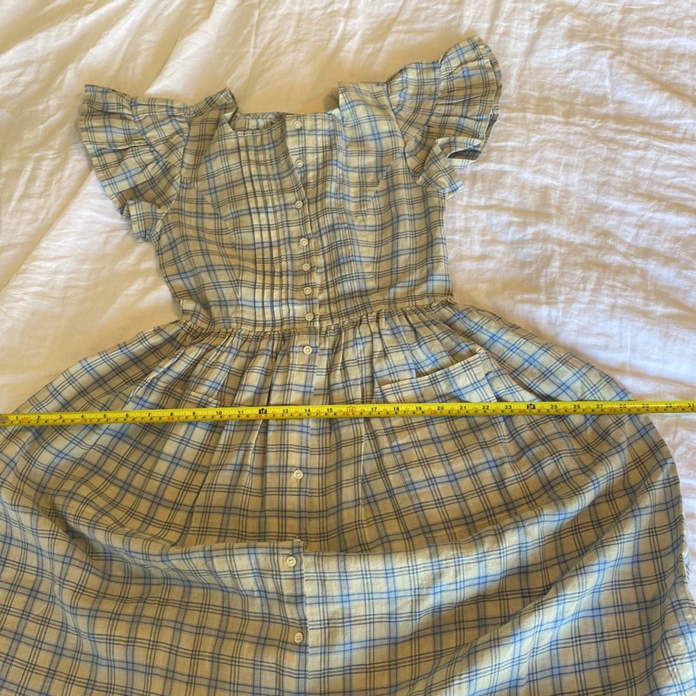 Doen - Marfa dress - blue Meadowlark plaid - size XS - BNWT - Picture 7 of 8